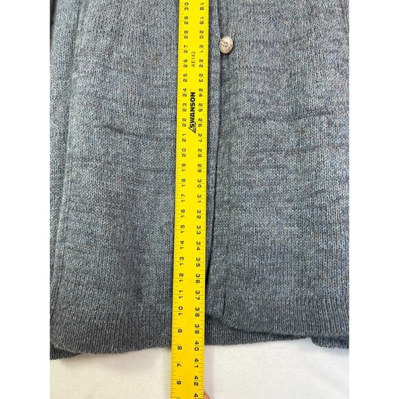 Bonnie Lee Leroy Button Up Cardigan Womens 40 Gray Knit Mohair Wool Nylon Blend - Picture 9 of 9